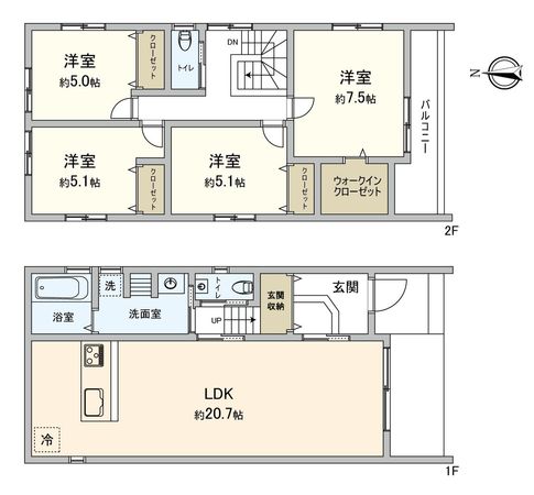 清須市西市場四丁目 間取図(平面図) 清須市西市場四丁目 間取図(平面図)