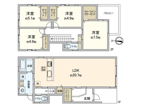 清須市西市場四丁目 間取図(平面図) 清須市西市場四丁目 間取図(平面図)