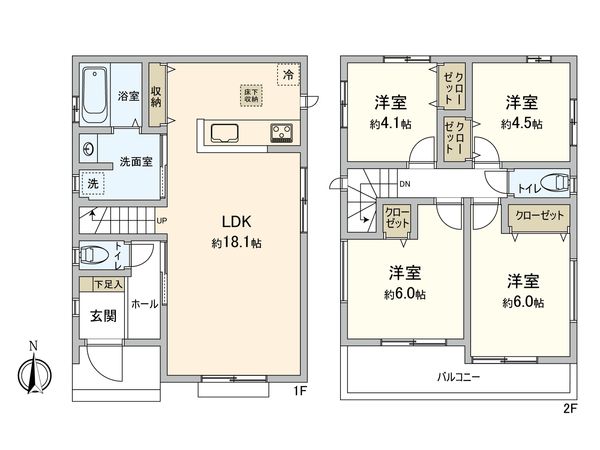 岩倉市大池町葉広 間取図(平面図) 岩倉市大池町葉広 間取図(平面図)