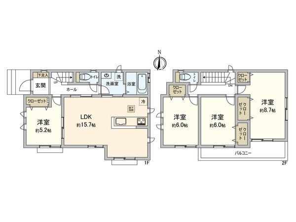岩倉市大池町葉広 間取図(平面図) 岩倉市大池町葉広 間取図(平面図)