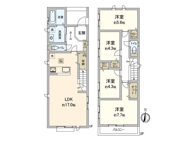 北名古屋市久地野戌亥 間取図(平面図) 北名古屋市久地野戌亥 間取図(平面図)