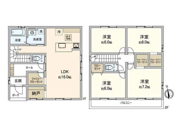 岩倉市曽野町花ノ木 新築戸建 間取図(平面図)