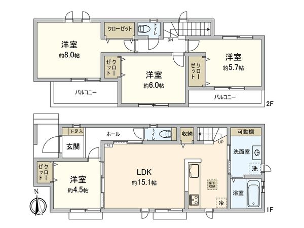 北名古屋市二子屋敷 間取図(平面図) 北名古屋市二子屋敷 間取図(平面図)