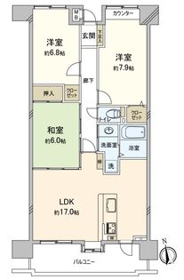 シャトレ愛松徳重 間取図(平面図)