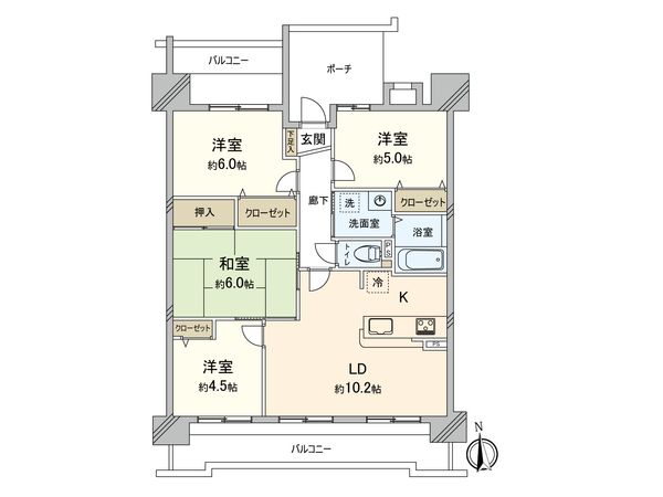 宝マンション上小田井第3 間取図(平面図) 宝マンション上小田井第3 間取図(平面図)