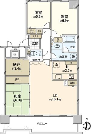 コープ野村岩倉弐番館 間取図(平面図) コープ野村岩倉弐番館 間取図(平面図)