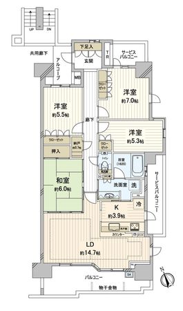キャパシティ 間取図(平面図)