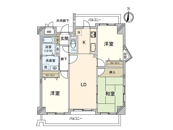 グランドメゾン庄内緑地公園 間取図(平面図) 間取図(平面図)