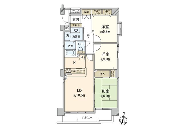 シャトー師勝Ⅲ 間取図(平面図) シャトー師勝Ⅲ 間取図(平面図)