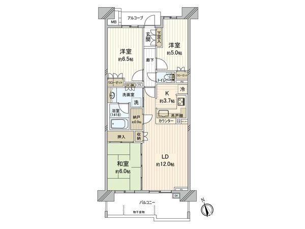 キャパシティ 間取図(平面図)