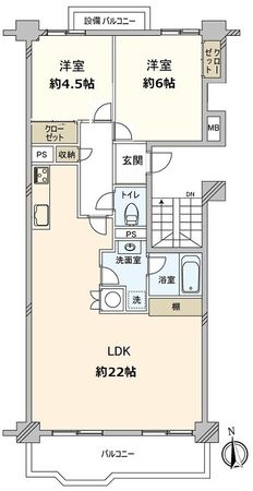 グリーンシティ師勝 D棟 間取図(平面図)