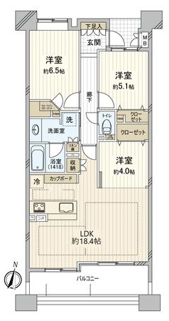ロイヤルアークソレイス上小田井 間取図(平面図)