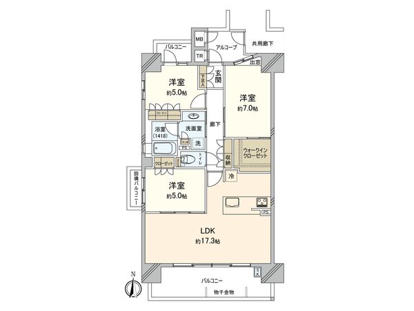 プレミアシティ岩倉駅前 間取図(平面図) プレミアシティ岩倉駅前 間取図(平面図)