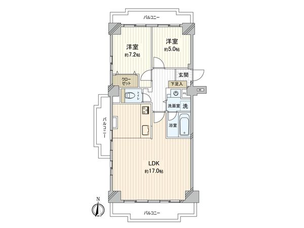 グランドメゾン城北 N棟 間取図(平面図) グランドメゾン城北 N棟 間取図(平面図)