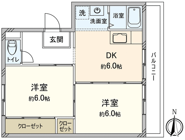 サンパレス香流 間取図(平面図) サンパレス香流 間取図(平面図)