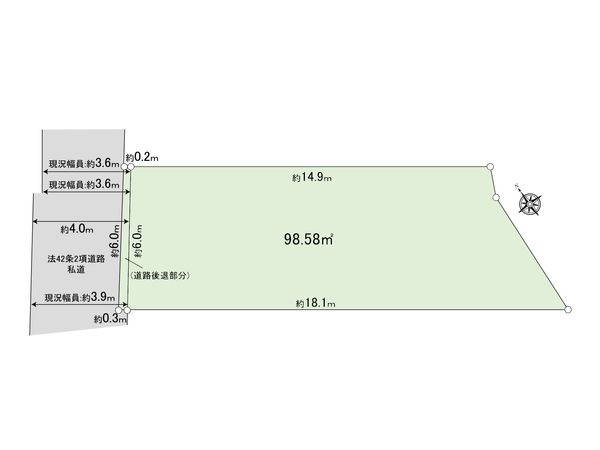 港区南青山四丁目土地 区画図 港区南青山四丁目土地 区画図