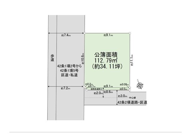 港区南青山一丁目 土地 区画図 港区南青山一丁目 土地 区画図
