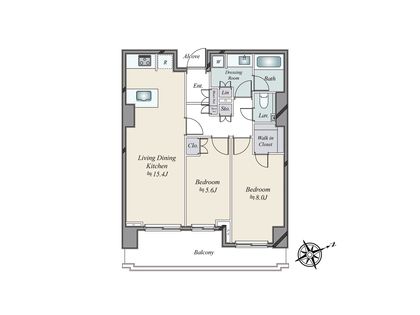 プラウドタワー芝浦 間取図(平面図)