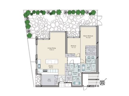 HIKAWA GARDENS AKASAKA 間取図(平面図)