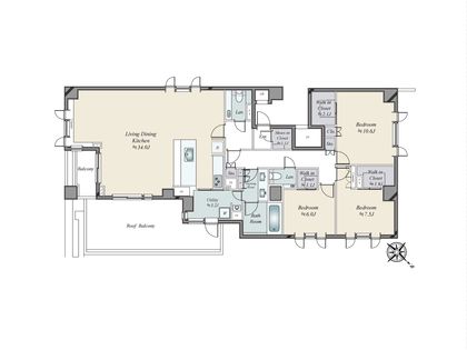 ザ・パークハウス中目黒プレイス 間取図(平面図)