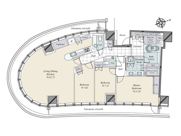 パークコート青山ザタワー 間取図(平面図)