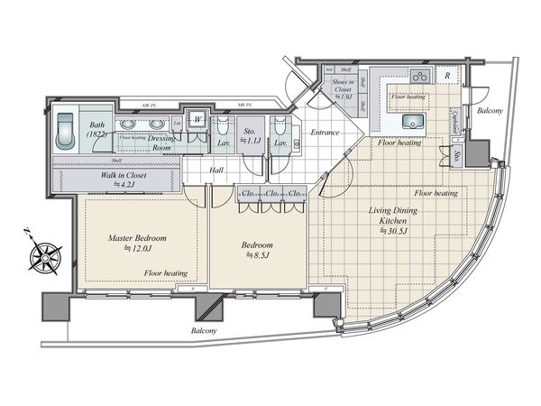 パークコート赤坂檜町ザ タワー 間取図(平面図) パークコート赤坂檜町ザ タワー 間取図(平面図)