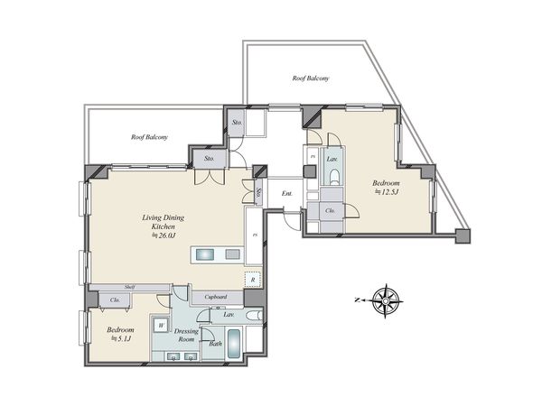 カルム赤坂 間取図(平面図)