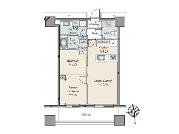 WORLD TOWER RESIDENCE 間取図(平面図) WORLD TOWER RESIDENCE 間取図(平面図)