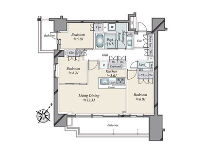 ザ・パークハウス赤坂レジデンス 間取図(平面図)