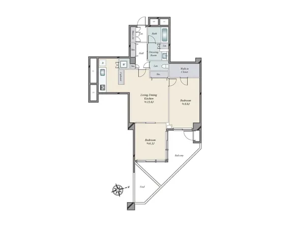 70.25平米、2LDK(過去にリフォーム履歴あり)
