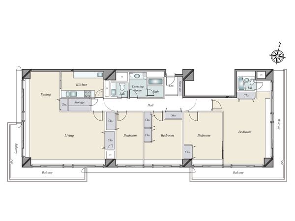 チュリス赤坂 間取図(平面図) 間取図(平面図)
