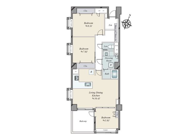 参宮橋ペアシティ 間取図(平面図) 間取図(平面図)