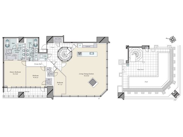 パークコート渋谷ザタワー 間取図(平面図)