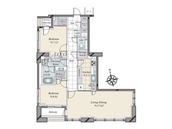 アトラス麻布台 間取図(平面図) 間取図(平面図)