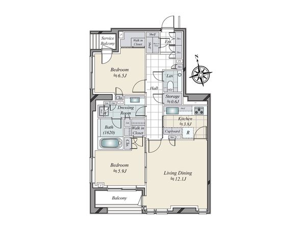 アトラス麻布台 間取図(平面図) 間取図(平面図)