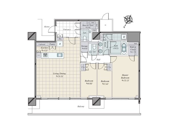 THE COURT神宮外苑 間取図(平面図) THE COURT神宮外苑 間取図(平面図)