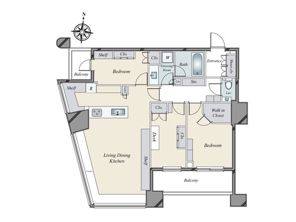 パークタワー勝どきサウス 間取図(平面図)