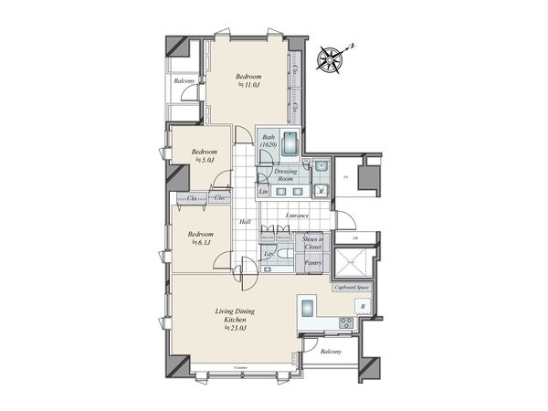 南青山テラス常盤松フォレスト 間取図(平面図)