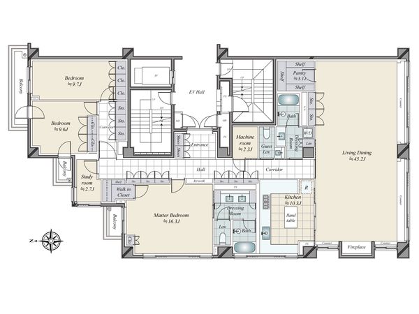 ペアシティ・ミューゼ高輪 間取図(平面図) ペアシティ・ミューゼ高輪 間取図(平面図)