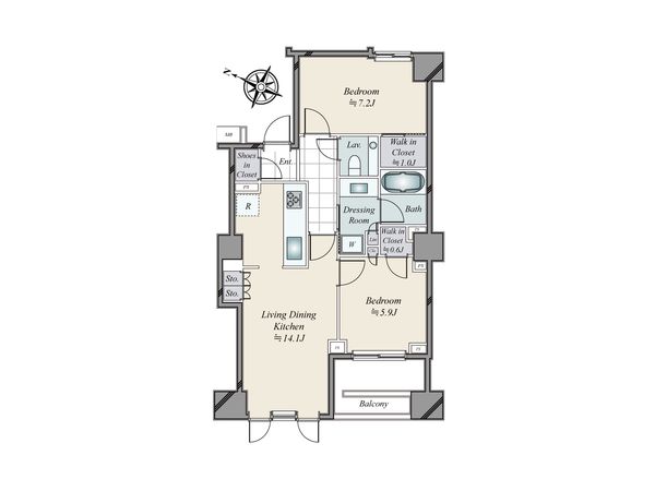 グランスイート広尾 間取図(平面図)