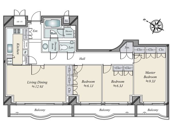 ベルテ南青山Ⅰ 間取図(平面図)