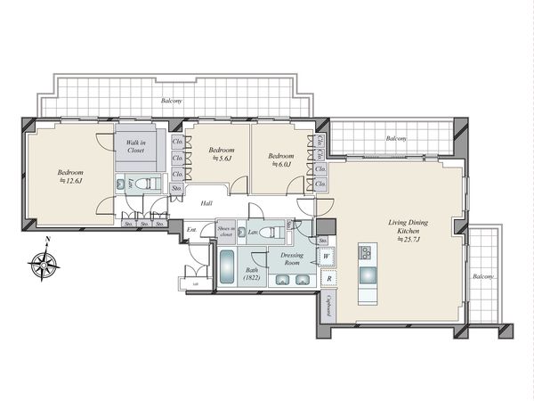 元麻布パークハウス 間取図(平面図)