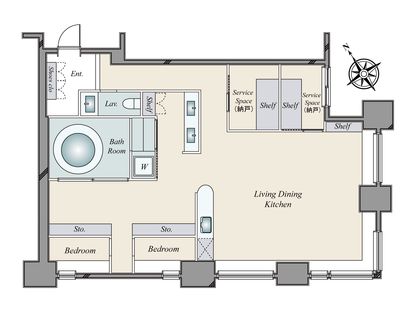 青山パークタワー 間取図(平面図)
