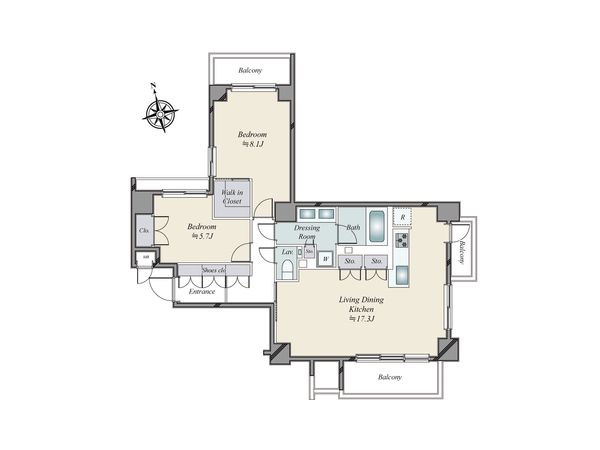 ヴィラージュ南青山 間取図(平面図) ヴィラージュ南青山 間取図(平面図)