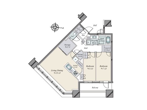 ブリリアタワーズ目黒 ノースレジデンス 間取図(平面図)