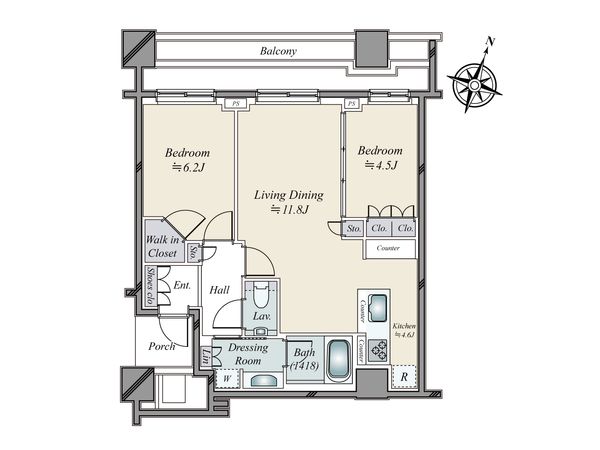 ブランズ四番町 間取図(平面図) 間取図(平面図)
