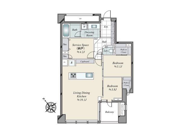 プレミスト赤坂檜町公園 間取図(平面図) 間取図(平面図)