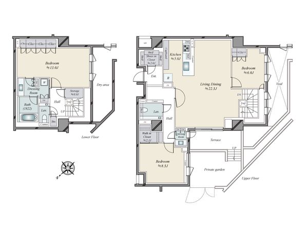 ザ・パークハウス中目黒小川坂 間取図(平面図)