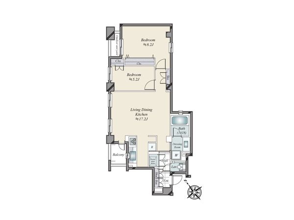 カトルズ代官山 間取図(平面図)