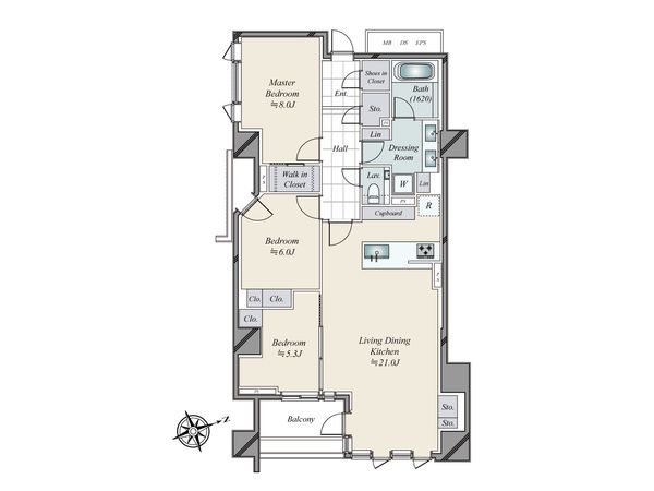 パークナード代官山 間取図(平面図) 間取図(平面図)